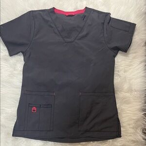Carhartt Charcoal Top with Pink Trim
